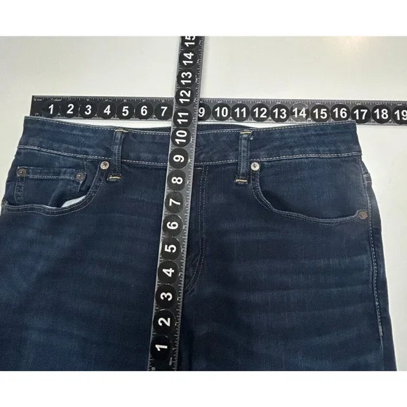 American Eagle Jeans Mens 34X36 Blue Actual 33X34 Flex Slim Straight Dark Wash - Picture 3 of 10
